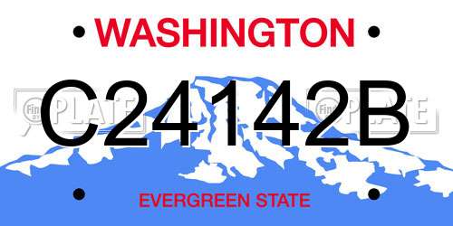 C24142B Washington License Plate