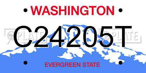 C24205T Washington License Plate