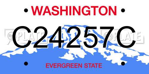 C24257C Washington License Plate