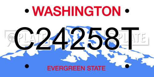 C24258T Washington License Plate