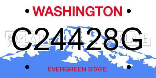 C24428G Washington License Plate