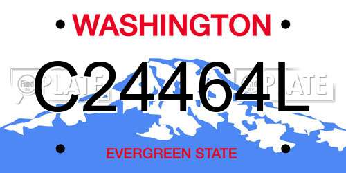 C24464L Washington License Plate