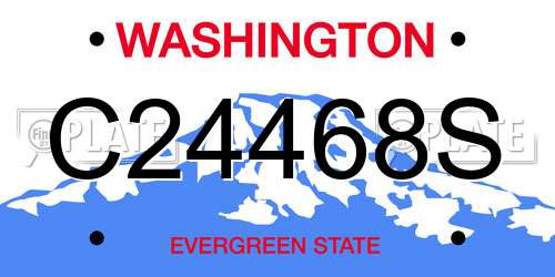 C24468S Washington License Plate