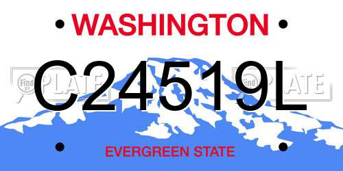 C24519L Washington License Plate