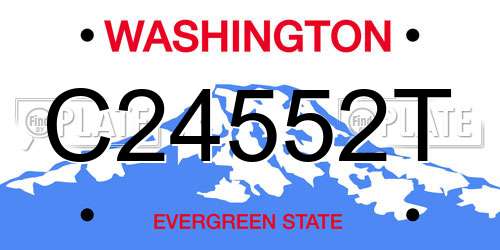 C24552T Washington License Plate