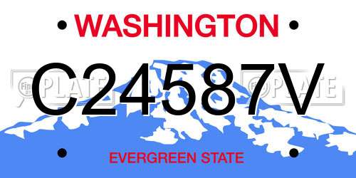 C24587V Washington License Plate
