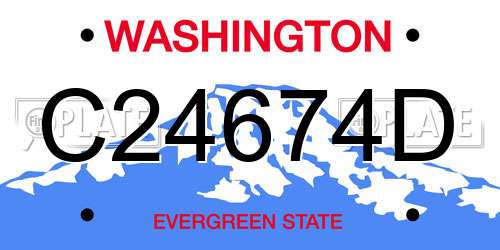 C24674D Washington License Plate