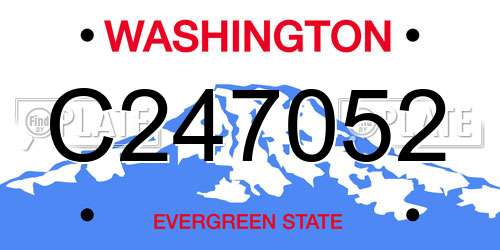 C247052 Washington License Plate