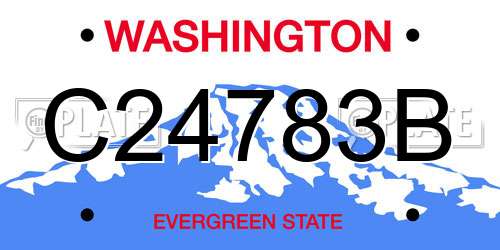 C24783B Washington License Plate