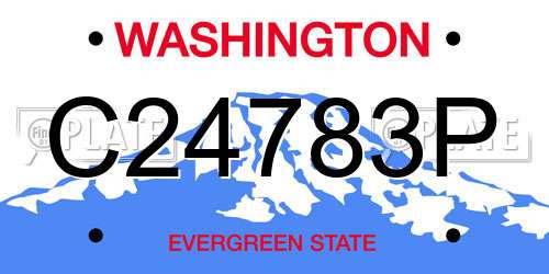C24783P Washington License Plate