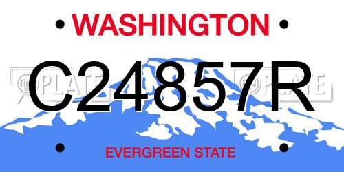 C24857R Washington License Plate