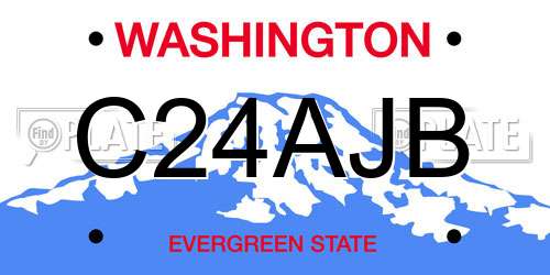 C24AJB Washington License Plate