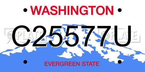 C25577U Washington License Plate