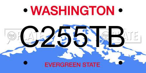 C255TB Washington License Plate