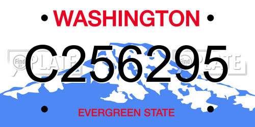 C256295 Washington License Plate