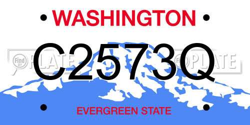 C2573Q Washington License Plate