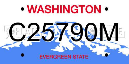 C25790M Washington License Plate