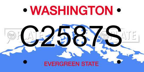 C2587S Washington License Plate