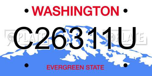 C26311U Washington License Plate