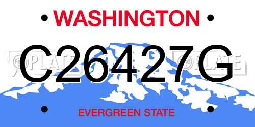 C26427G Washington License Plate