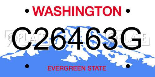 C26463G Washington License Plate
