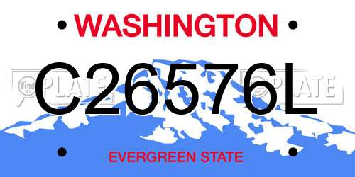 C26576L Washington License Plate