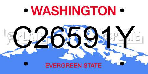 C26591Y Washington License Plate