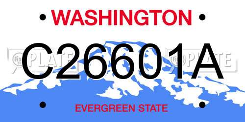 C26601A Washington License Plate