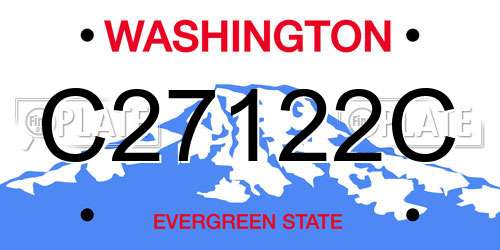 C27122C Washington License Plate