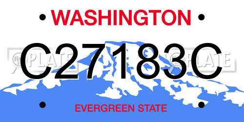 C27183C Washington License Plate
