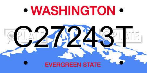 C27243T Washington License Plate