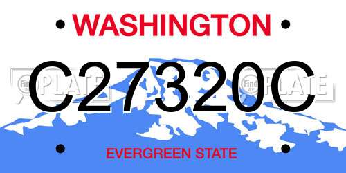 C27320C Washington License Plate