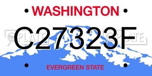 C27323F Washington License Plate