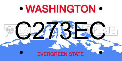 C273EC Washington License Plate