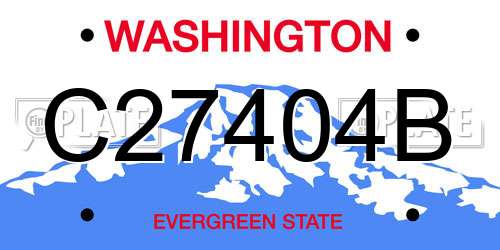 C27404B Washington License Plate