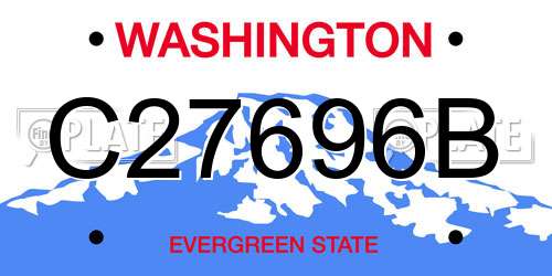 C27696B Washington License Plate