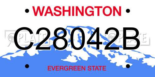 C28042B Washington License Plate