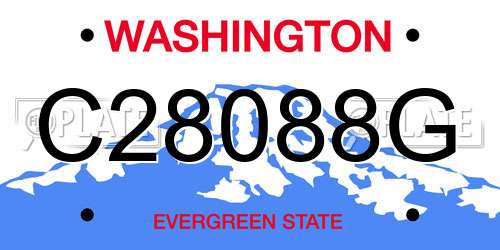 C28088G Washington License Plate