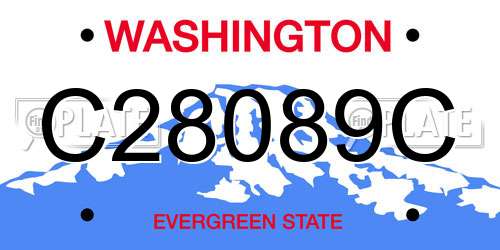 C28089C Washington License Plate