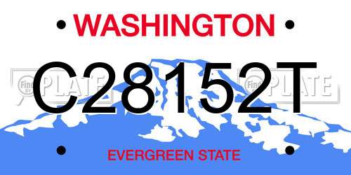 C28152T Washington License Plate
