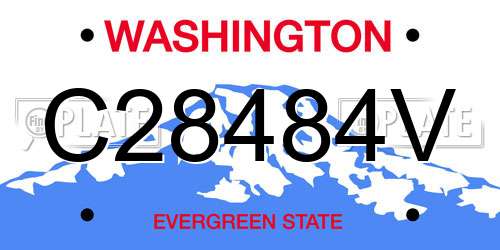 C28484V Washington License Plate