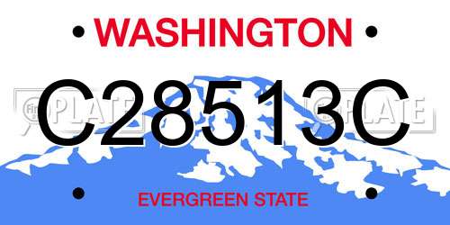 C28513C Washington License Plate