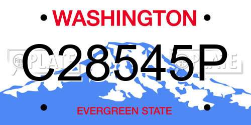 C28545P Washington License Plate