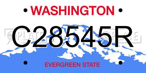 C28545R Washington License Plate