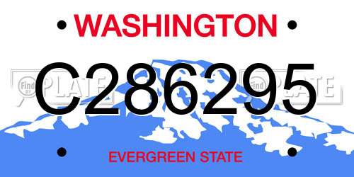 C286295 Washington License Plate