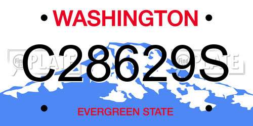 C28629S Washington License Plate