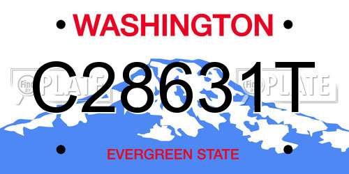 C28631T Washington License Plate