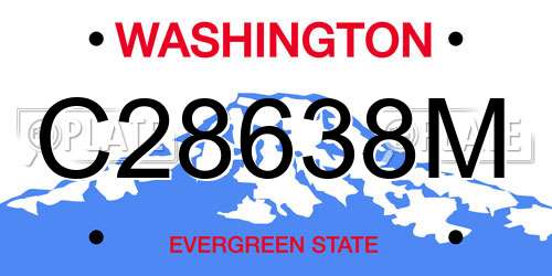 C28638M Washington License Plate