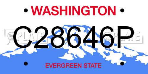 C28646P Washington License Plate