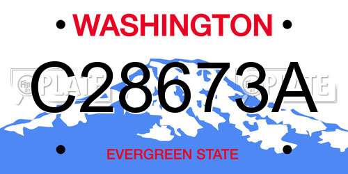 C28673A Washington License Plate